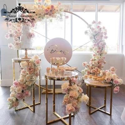 Stainless Steel Circle Backdrop for Wedding Event Durable Using