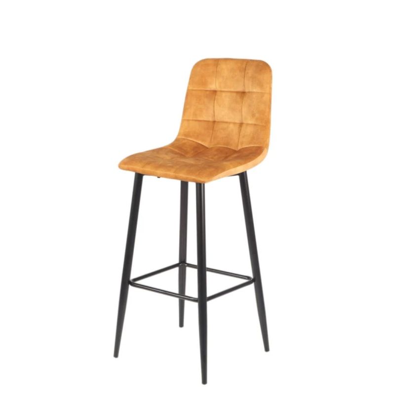 Hot Selling Modern Furniture Bar Stool with Black Metal Legs