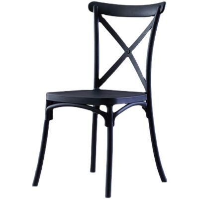 Manufactory Supply Cheap and Fine Vintage Plastic Cross Dining Chair