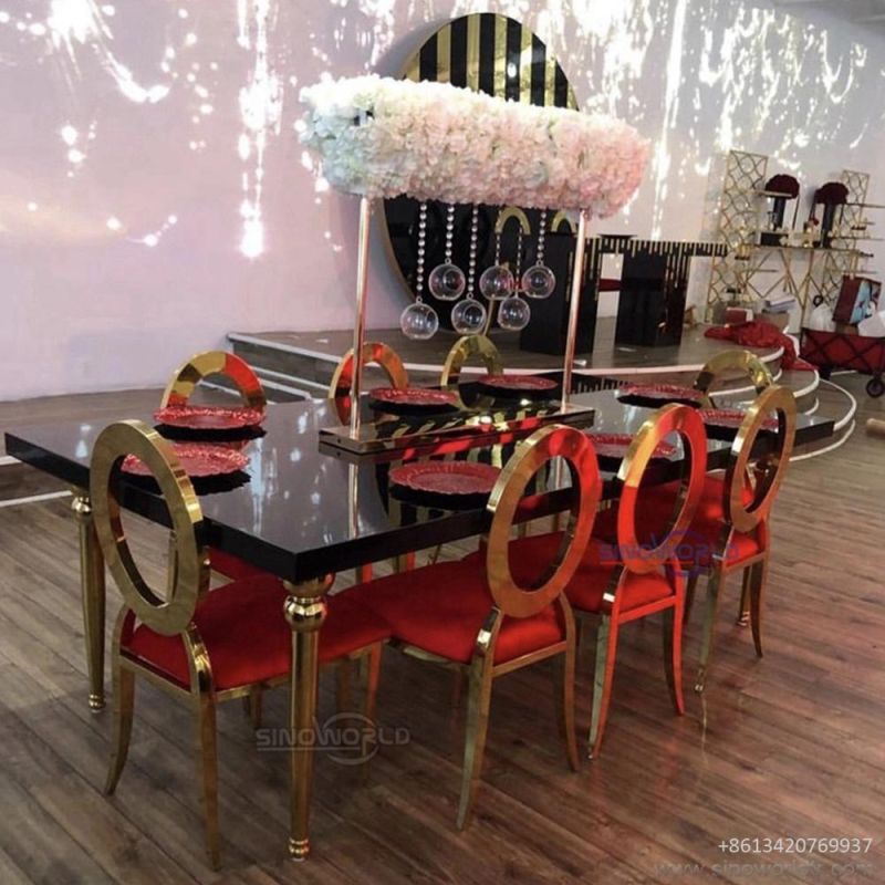 Butterfly Design Event Banquet Wedding Party Stainless Steel Dining Chair