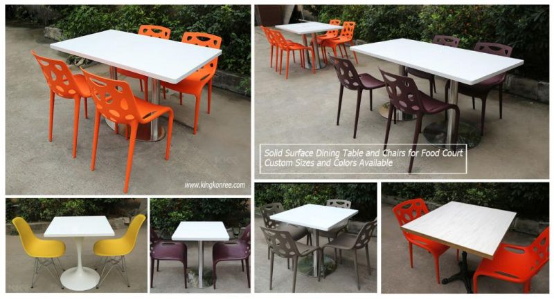 Kkr Shopping Mall Man Made Stone Food Court Dining Table and Chair