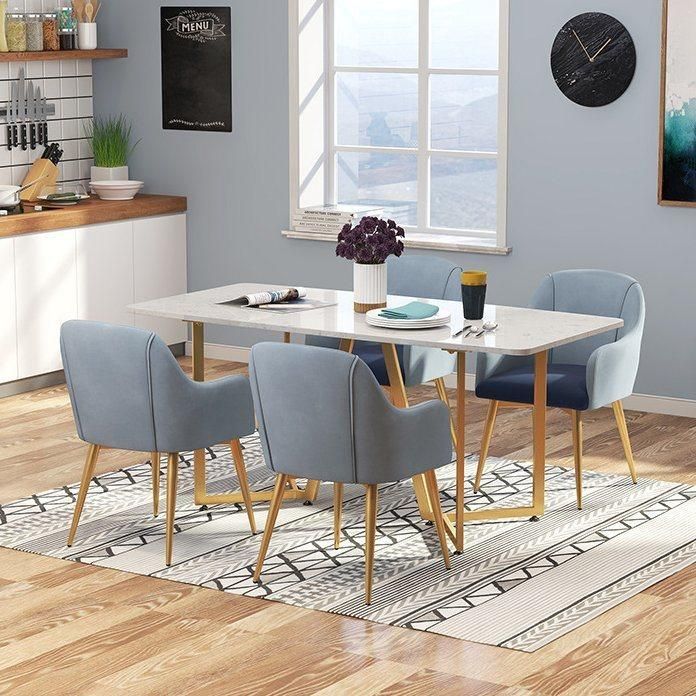 Stainless Steel Kitchen Dining Room Furniture Rectangle Dining Table