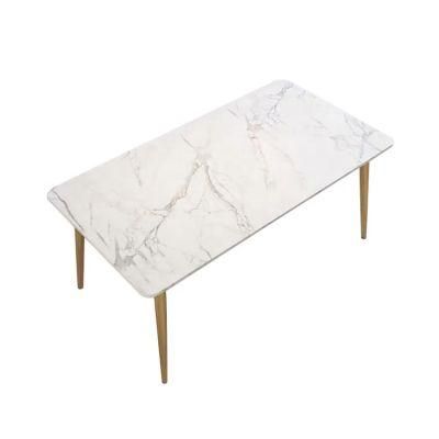 Italian Minimalist Imported Rock Plate Dining Table Small Family Type Dining Table Marble Dining Table for 6 People