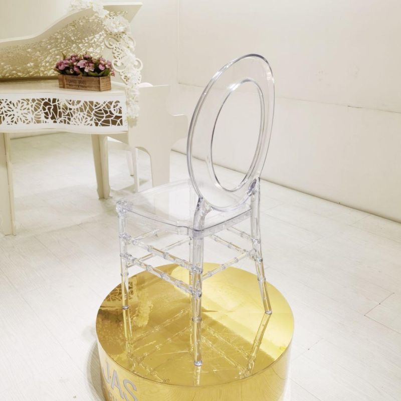 Clear Crystal Plastic Resin Acrylic Tiffany Chiavari Chair for Wedding Event Party