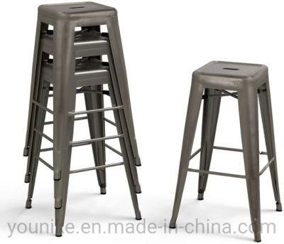 30 in High Metal Stool Backless Industrial Bar Stools Indoor-Outdoor Stackable