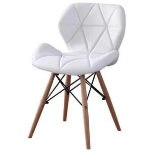 Dining Chair Fabic Seat Eiffel Metal Legs