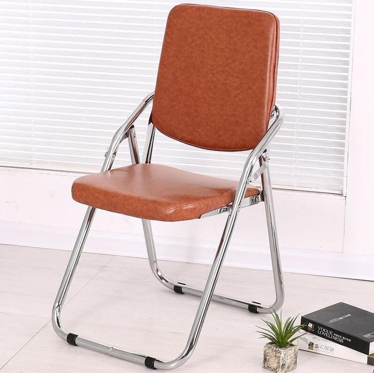 Excellent High Quality Outdoor Party Furniture Metal Leather Folding Chair