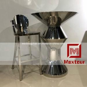 Silver or Golden Stainless Steel High Wedding Bar Table