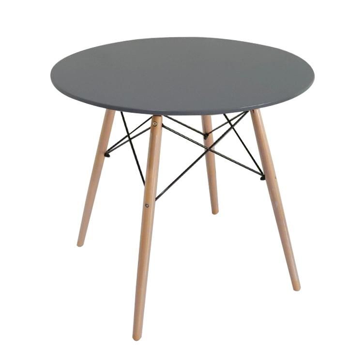 Round Dining Table Brown Colored Top Small MDF Kitchen Dining Room Furniture