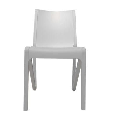 Wholesale Dining Furniture Simple Style Plastic Chair Eco-Friendly Gray PP Dining Chair