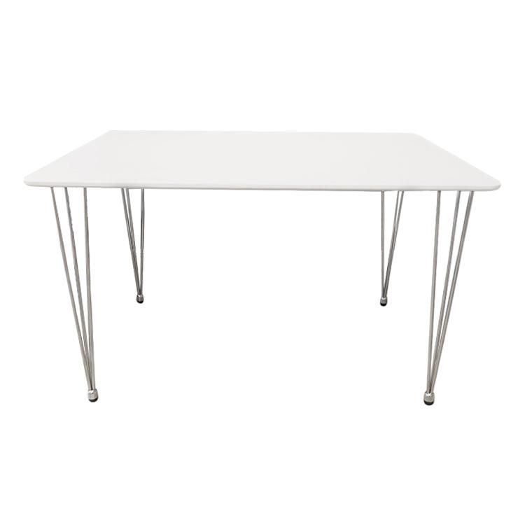 Modern Design MDF Top Dining Table Stainless Steel Leg Dining Room Table