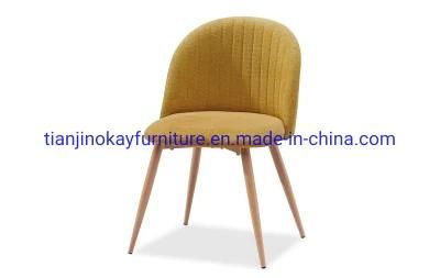 Hot Sale Different Colors Optional PU Leather Dining Chair Bow Chair with Chrome Metal Tube Legs