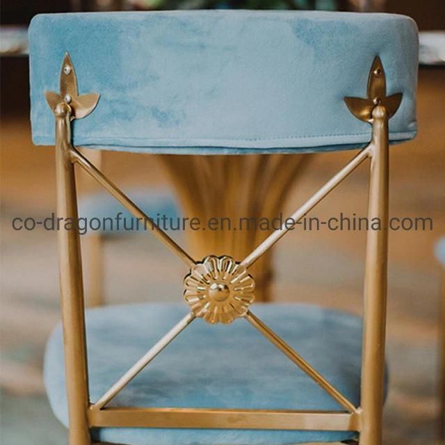 Hot Sale Gold Stainless Steel Dining Chair for Wedding Furniture