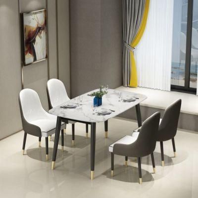 Marble Top Dining Room Set Dining Table with Chair for Restaurant Hotel