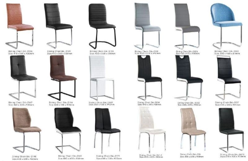 2021 Hot Sale Different Colors Optional PU Leather Dining Chair Bow Chair with Metal Tube Legs