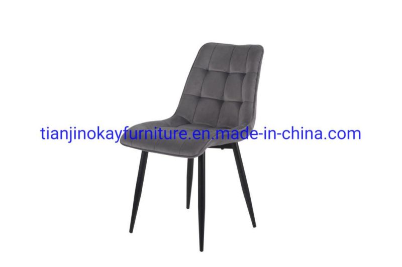 New Design Luxury Dinning Room Furniture Restaurant Modern Black PU Synthetic Leather Sillas Dining Chair