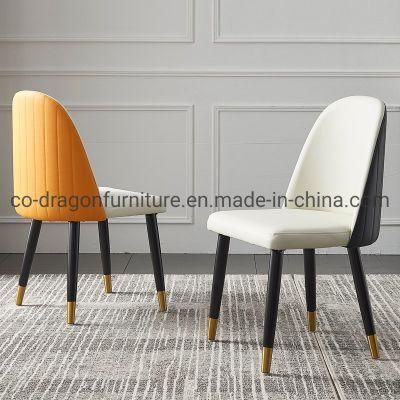 Wholesale Price Dining Furniture Leather Dining Chair with Wooden Legs