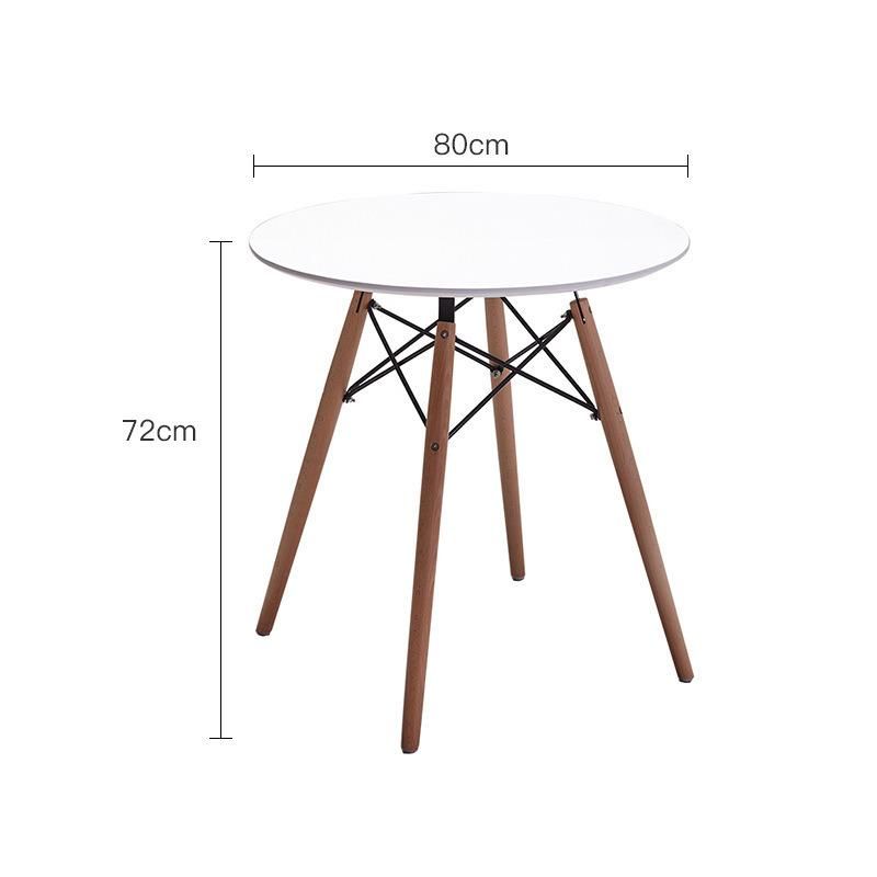 Customized Simple Round Wooden Study Indoor Portable Dining Folding Table