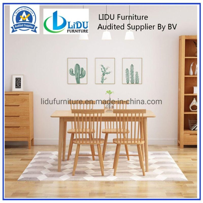 Restaurant Furniture Wood Rectangle Dining Table Fashion Design/Hot Sale Promotion Wooden Dining Table Designs