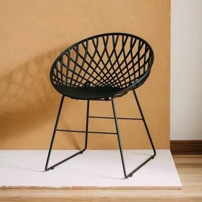 PP Plastic with Metal Legs Modern Home Furniture Dining Chair