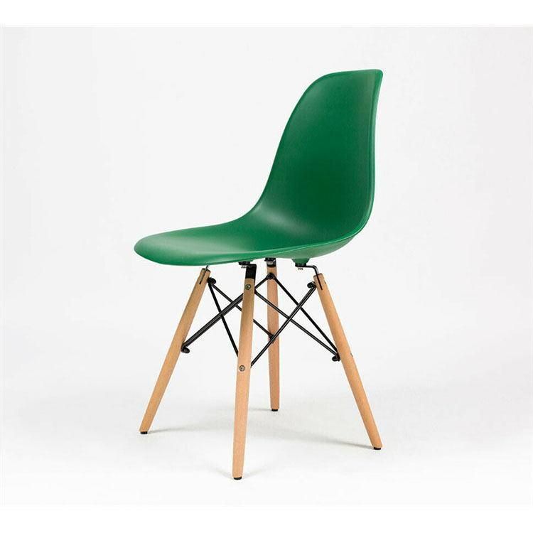 Fashion Model Design Beech Legs Colors Available Plastic Chair for Dining Room