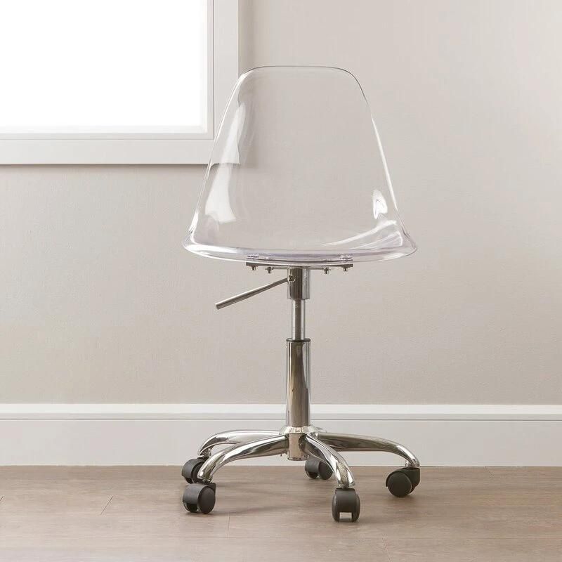 Transparent Chair Modern Transparent Seat Chair with Cushion Swivel Lift Office Chair