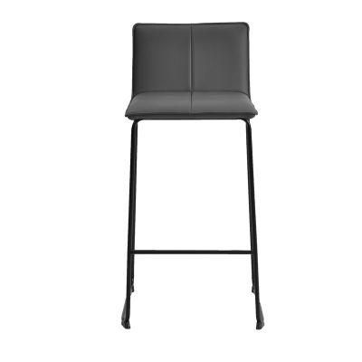 Modern Design Home Bar Furniture T Shape Bar Stool with Back Stainless Steel Legs Bar Chair