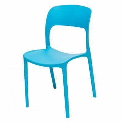 Modern Style Solid Color Plastic Backrest Chair Simple Design Restaurant Suitable Plastic Chair