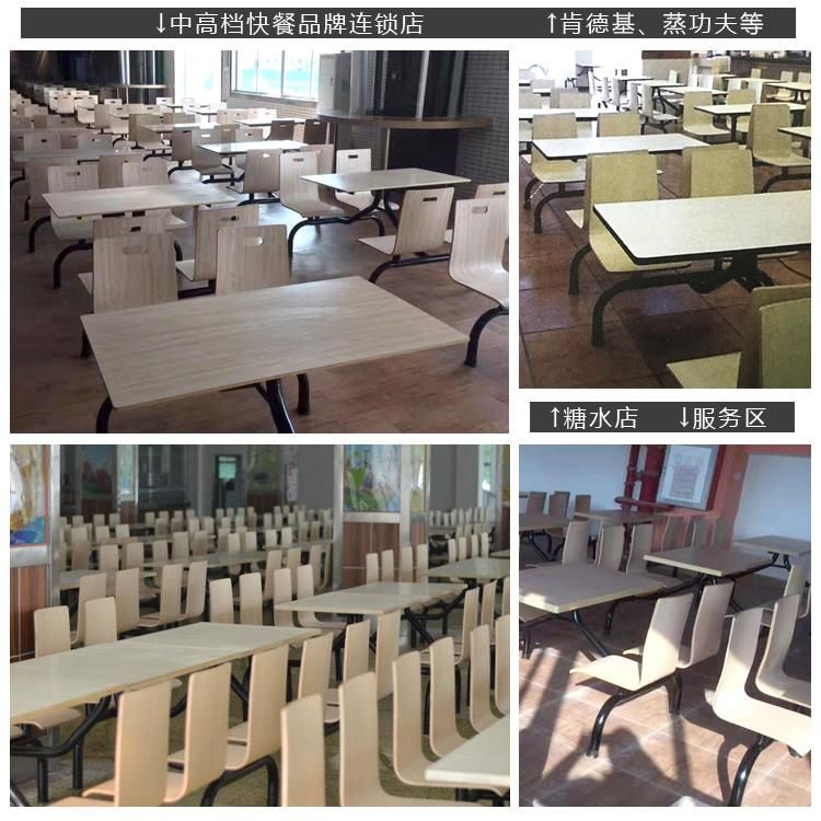 Cheap Staff Snap Food Restaurant Industrial Staff Steel Canteen Furniture Dining Table and Chairs for Home/Office/ Snap Food Restaurant/Cafeteria