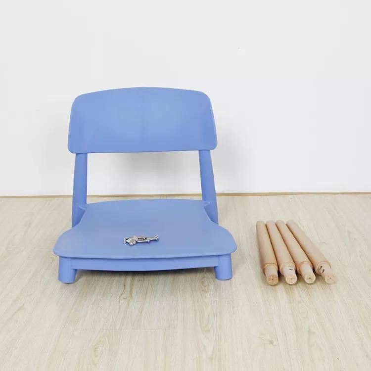 Colorful Armless High Back Beech Wood Legs Plastic Dining Chair