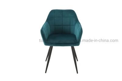 Velvet Dining Chairs Soft Seat and Blue Velvet Living Room Chairs with Sturdy Metal Legs Kitchen Chair for Dining Chair