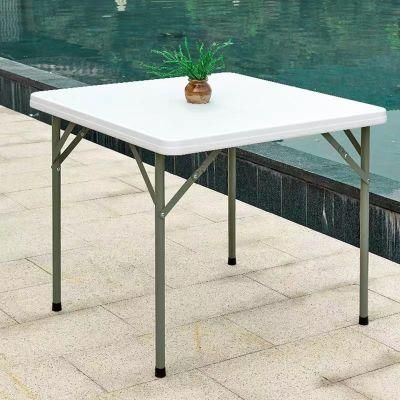 Multifunctional Stainless Steel Leg Folding Table Modern Dining Tables Metal Frame Dining Table Sets