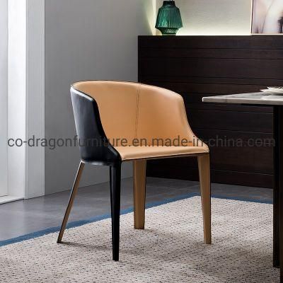 Modern Luxury Home Furniture Leather Dining Chair Set with Arm