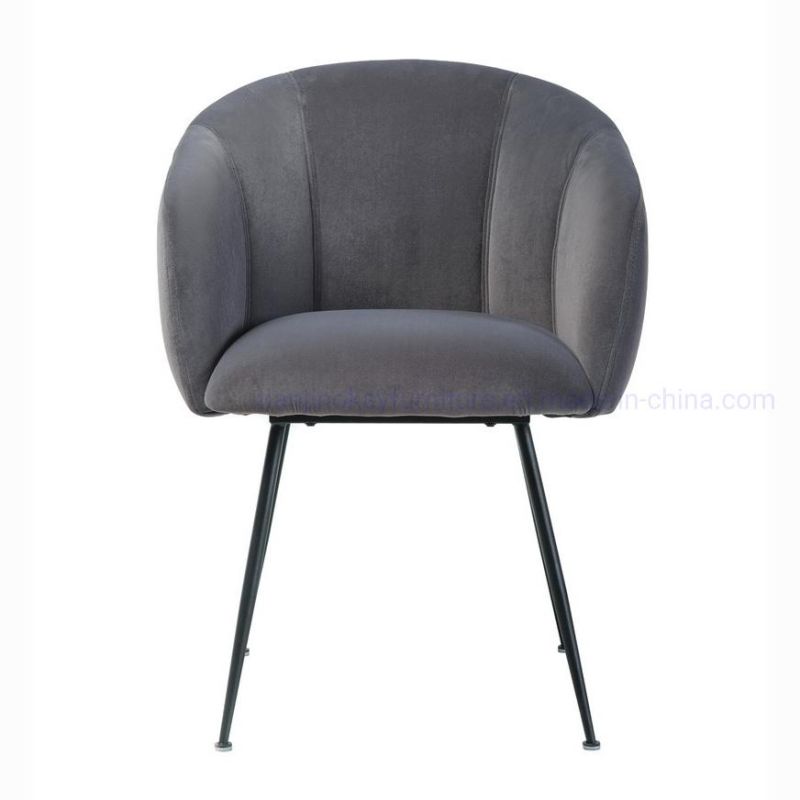 China Factory Wholesale High Quality Green Velvet Metal Dining Chair