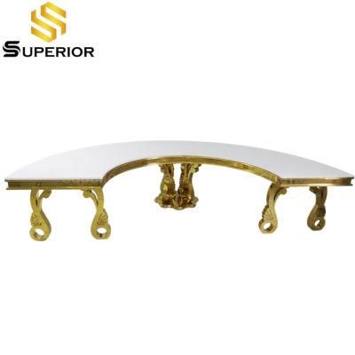 New Design Wedding Restaurant Furniture Modern Luxury Gold Dining Table