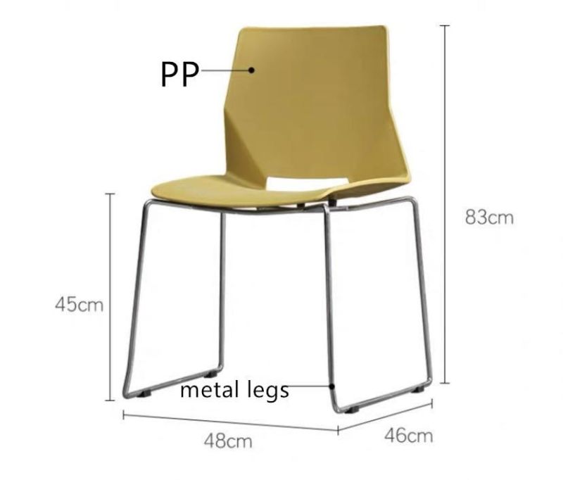 Ready to Ship Newest Office Training Stackable Plastic Chairs