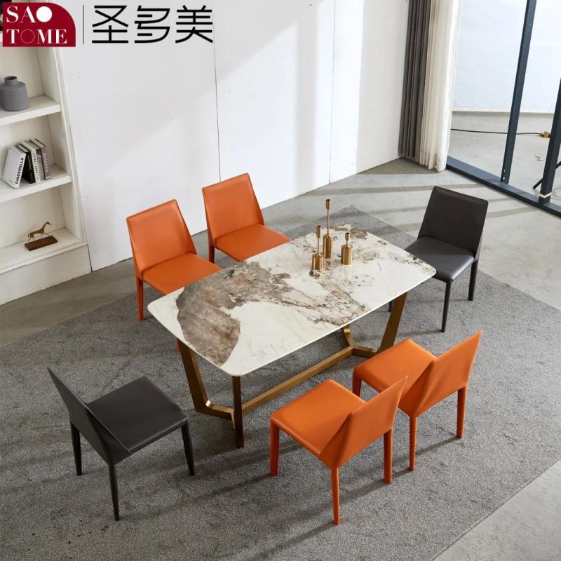 Modern Rock Furniture Titanium V-Shaped Dining Table