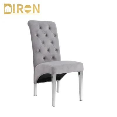 High Quality Stainless Steel Dining Restaurant Chair with Seat Pad