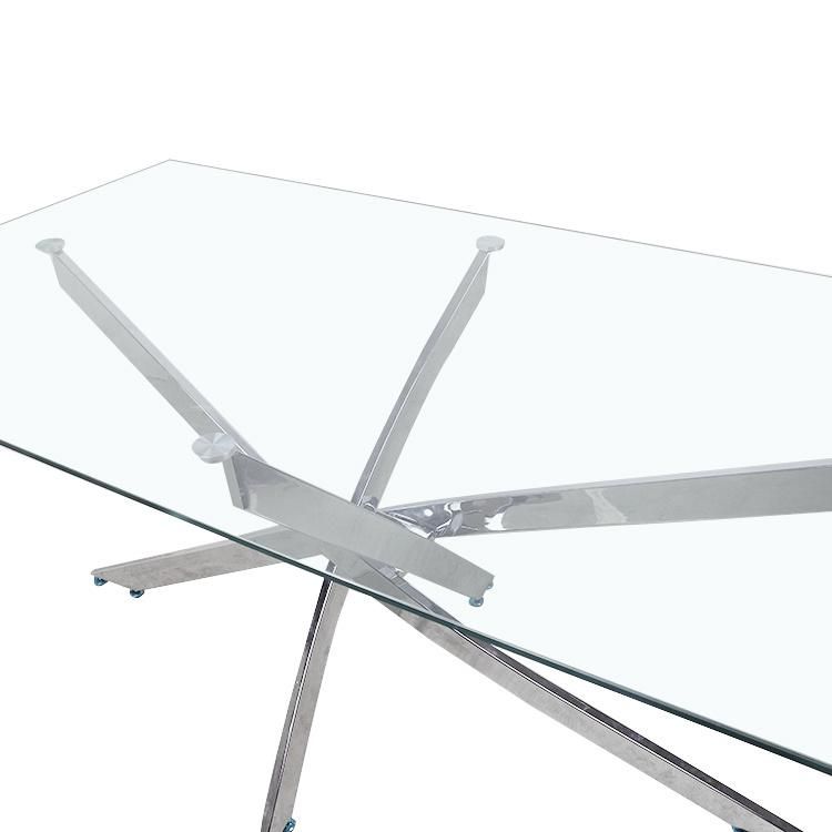 Cheap Home Dining Furniture Stainless Steel Legs Restaurant Table