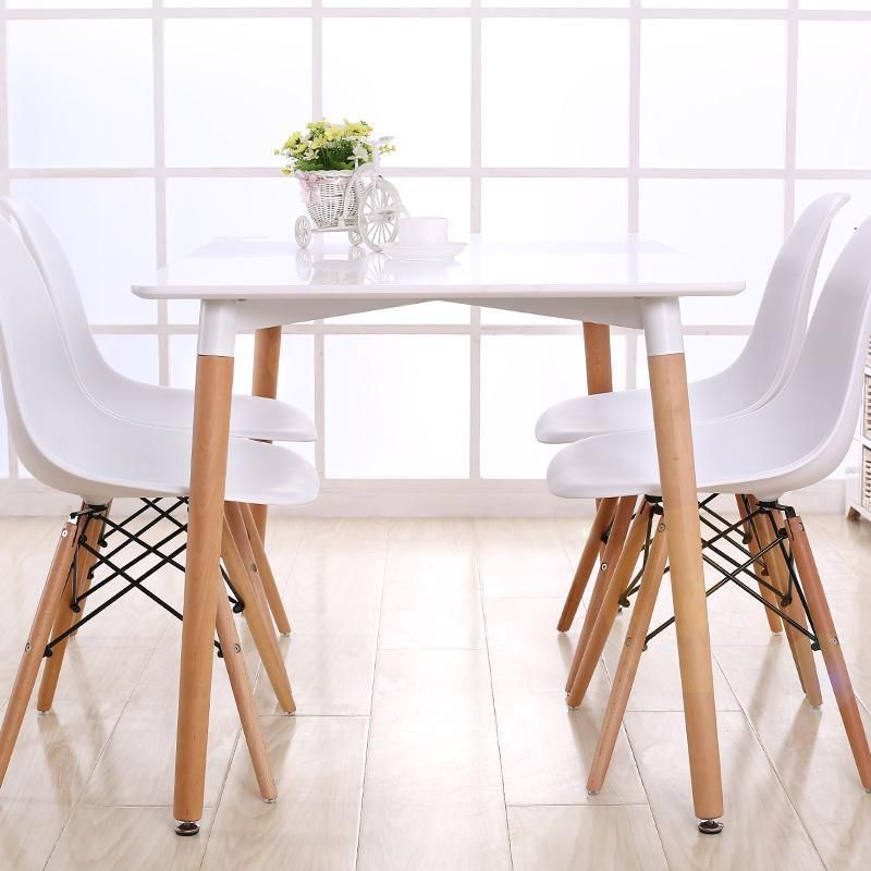 Mesa Comedor Furniture Restaurant Modern Dining Set MDF White Solid Wood Dining Room Table for Sal