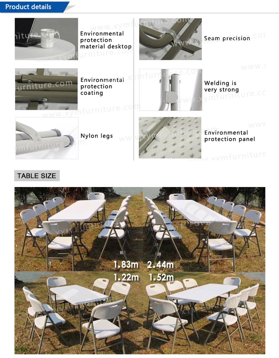 Luxury Restaurant Furniture Plastic Folding Long Table Wholesale