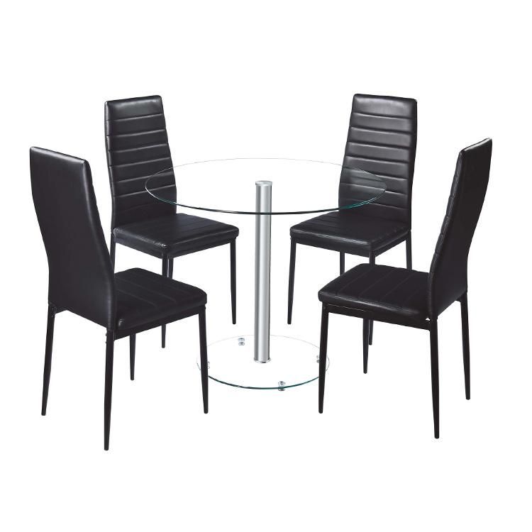 Hot Selling Modern Dining Room Furniture Home Furniture Stainless Steel Glass Dining Table