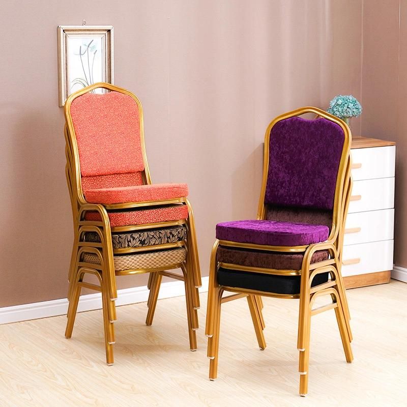 High Quality Metal Stackable Hotel Wedding Dining Silla Banquet Chair