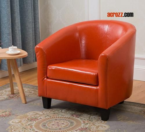 Classic Leather Wooden Dining Furniture Accent Armchair