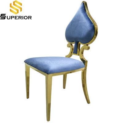 New Wedding Ideas Furniture Gold Poker Hearts Backrest Dining Chair