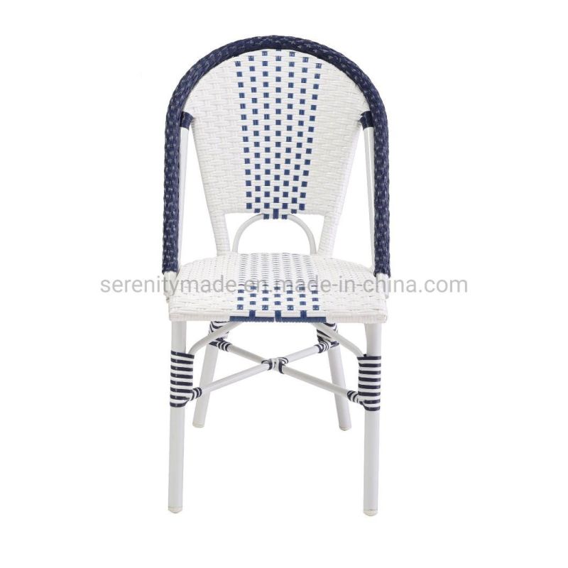 French Style Outdoor Wicker Rattan Bistro Chair for Restaurant