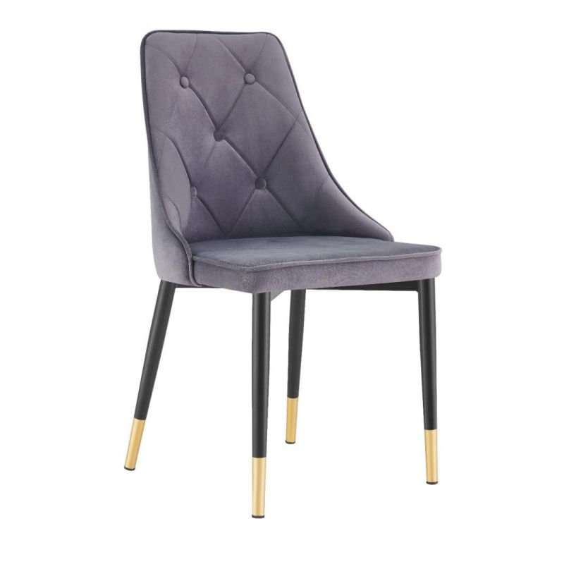 Wholesale High Quality Velvet Fabric Wooden Home Goods Dining Chair