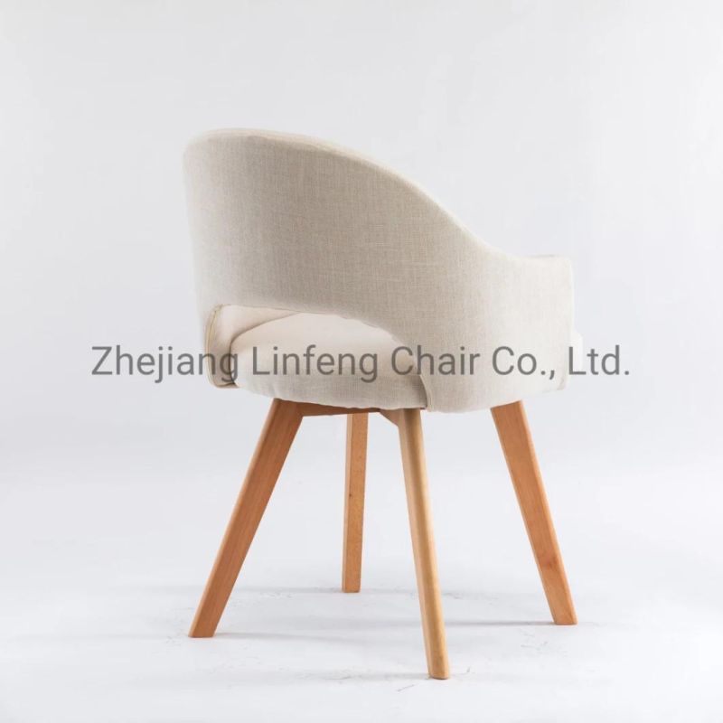 Modern Furniture Upholstered Vintage Wood Design High End Nordic Dining Chair