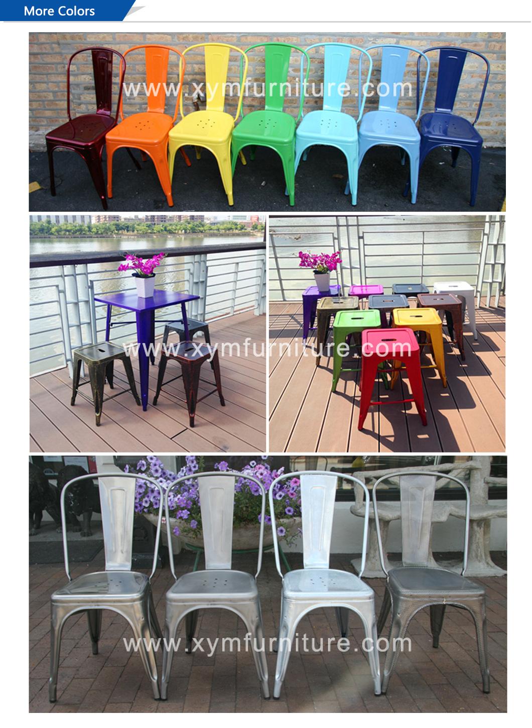 Restaurant Furniture Sale OEM Colorful Vintage Metal Chair