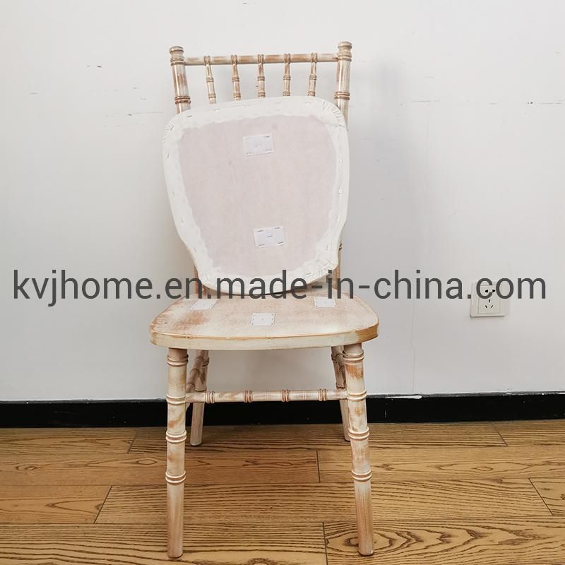 Kvj-7196 White Stacking Banquet Dining Chair with Removable Seat